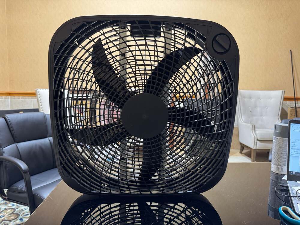 Amazon Basics 20 Inch Box Fan 3 Speed Indoor Electric Cooling Fan Lightweight Bl